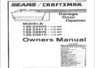 Sears Craftsman Garage Door Opener Manual